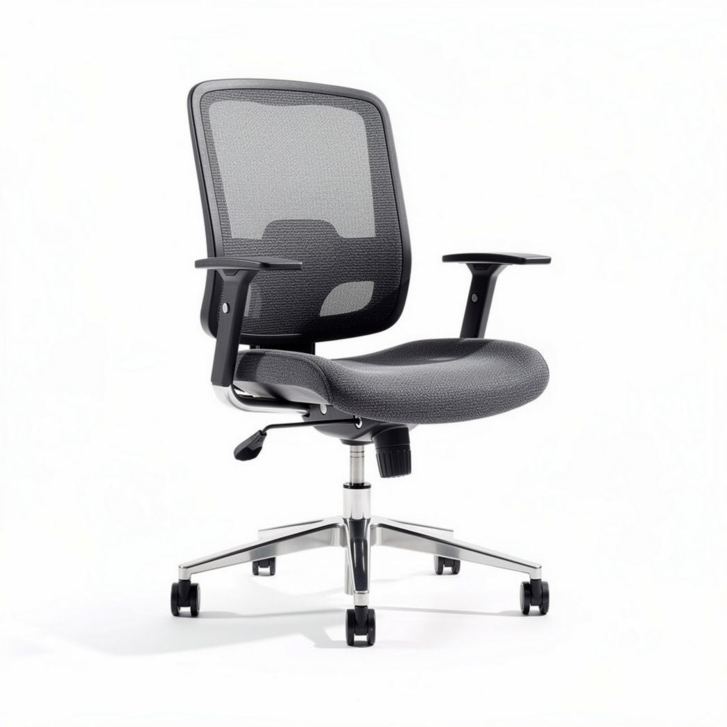 Mesh task chair with adjustable armrests and ergonomic design 57 x 56 x 91cm