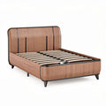 Wooden bed frame with metal support and slatted base 200 x 160 x 100cm
